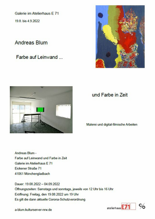 Andreas Blum - Farbe auf Leinwand und Farbe in Zeit