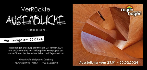 Vernissage zur Fotoausstellung 'VerRückte Augenblicke - Strukturen' - Regenbogen Duisburg gGmbH