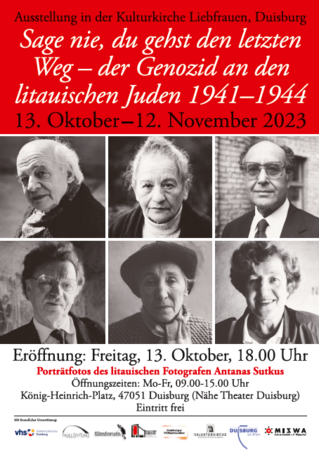 Ausstellungseröffnung: 'Sage nie, du gehst den letzten Weg'