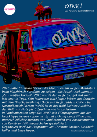 OINK! Das Autokino im knallroten Bus beim Platzhirsch