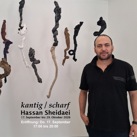 Hassan Sheidaei mit der Ausstellung "kantig I scharf" im SG1