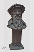 Gerhard Mercator - Bronzemodell. Ein Bronzeguss steht derzeit im Kreativquartier Ruhrort, "Plus am Neumarkt"