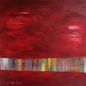 Lineatur 026 - 80x80 cm, Acryl auf Leinwand - 2021