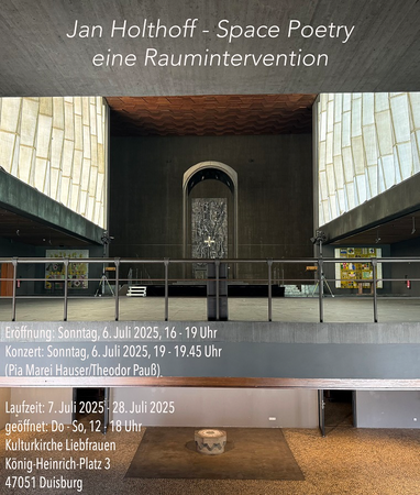 Jan Holthoff: 'Space Poetry - eine Raumintervention' - Ausstellungseröffnung (Kopie)