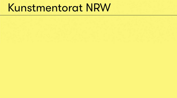 Mentoratsprogramm für Künstlerinnen und Künstler in Nordrhein-Westfalen