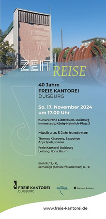 Jubiläumskonzert 'Zeitreise' der Freien Kantorei Duisburg
