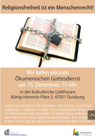 Religionsfreiheit ist Menschrecht