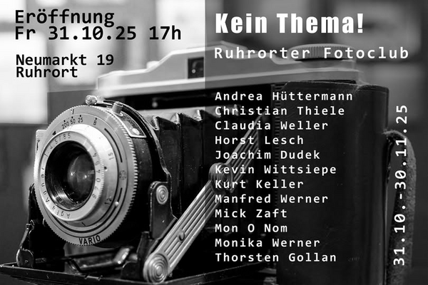 DARGEBOTEN | Ruhrorter Fotoclub - Ausstellungseröffnung/Vernissage