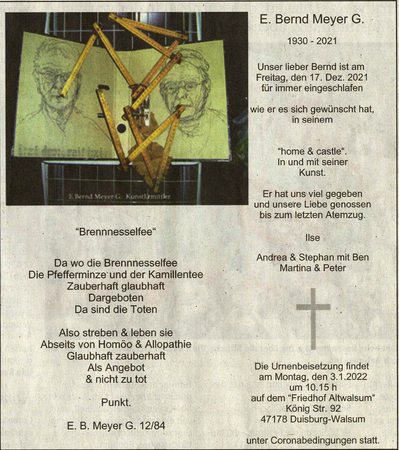 Beerdigung Bernd Meyer