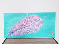 Acryl Gemälde Feder 