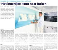 Artikel über meine Kunst in meinem Atelier in den Niederlanden SERRE in der Nähe von Leeuwarden.