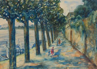 Christel Runne, Unkel am Rhein, Aquarell, o.J., Foto Ralf Hecker