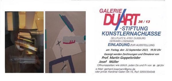 Vernissage: Prof. Martin Goppelsröder / Josef Müller