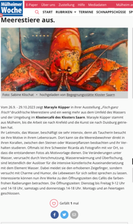 2023.26.9-.10. 29.Ausstellung „Frisch Fisch“ Marayle Küpper Kloster Saarn